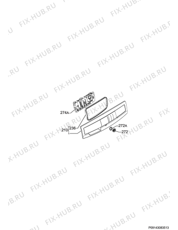 Схема №1 L68479VFL с изображением Обшивка для стиралки Aeg 140025456017
