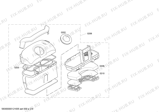 Схема №1 AC5500 CICERIS 1800 ohne Dualfilterbeutel с изображением Крышка для мини-пылесоса Bosch 00437508