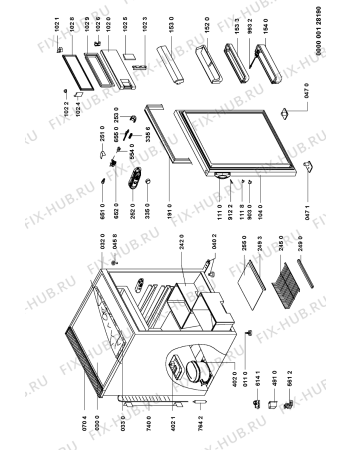 Схема №1 KVA 1301 с изображением Обшивка для холодильной камеры Whirlpool 481244010457