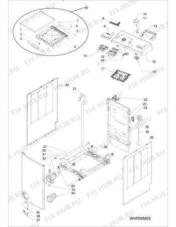 Схема №1 WMTL602LEU (F087728) с изображением Декоративная панель для стиралки Indesit C00309724