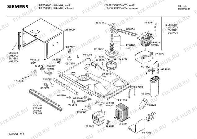 Схема №1 HME9550NL с изображением Помехоподавляющий конденсатор для свч печи Bosch 00188794