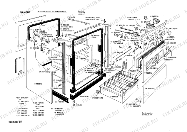 Схема №1 HN5432 с изображением Переключатель для электропечи Siemens 00072451