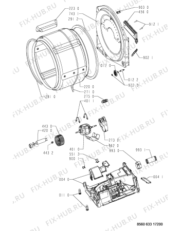 Схема №1 TRAK 6330/5 с изображением Обшивка для сушилки Whirlpool 481245216979