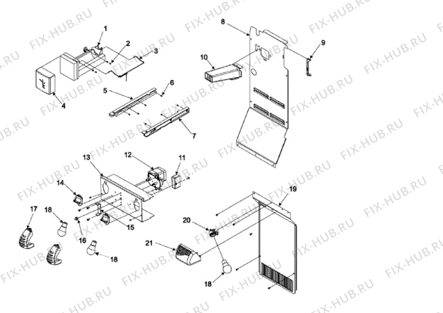 Взрыв-схема стиральной машины Whirlpool AC2228HEKB (F092640) - Схема узла