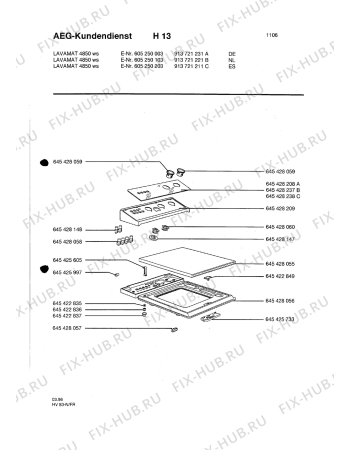 Взрыв-схема стиральной машины Aeg LAV4850 - Схема узла Section1