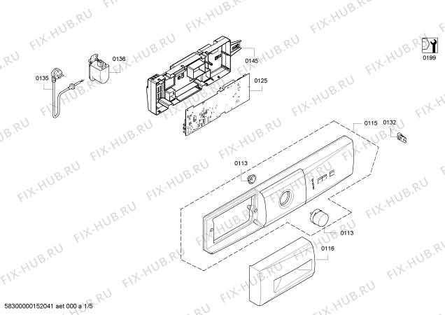 Схема №1 3TS70105T TS7010 с изображением Инструкция по установке и эксплуатации для стиральной машины Bosch 00721890