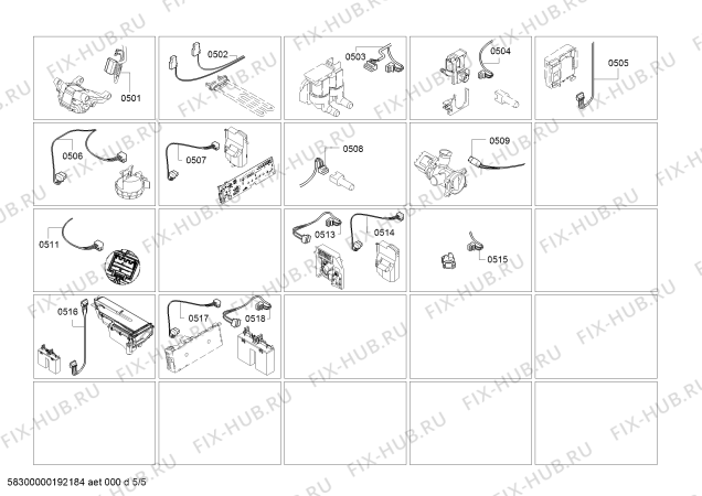 Схема №1 WAT24661IR с изображением Панель управления для стиралки Bosch 11022511