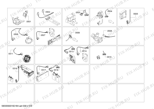 Взрыв-схема стиральной машины Bosch WAT24661IR - Схема узла 05