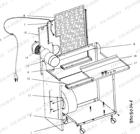 Взрыв-схема кондиционера Electrolux PPE8 - Схема узла Section 3