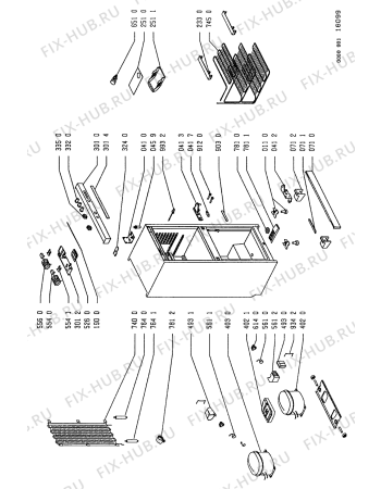 Схема №1 ART 823/H с изображением Блок питания для холодильника Whirlpool 481921478514