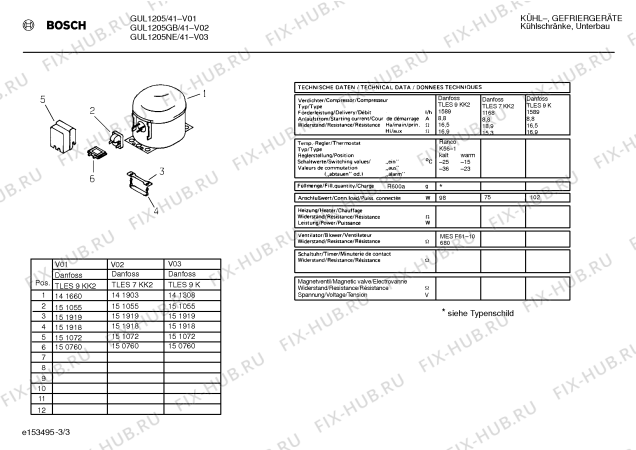 Взрыв-схема холодильника Bosch GUL1205GB - Схема узла 03