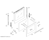 Схема №1 HBA43S462E H.BO.NP.L3D.IN.ENTRY.B4/.N.E0_C/// с изображением Внешняя дверь для духового шкафа Bosch 00688952