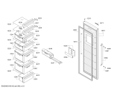 Схема №1 GSN36AI40 с изображением Дверь морозильной камеры для холодильника Bosch 00715030
