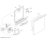 Схема №1 SMS69T32EU с изображением Передняя панель для посудомоечной машины Bosch 00676641