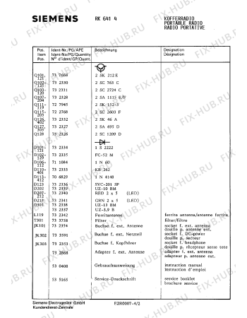 Схема №1 RK6414 с изображением Сервисная инструкция для телевизора Siemens 00535165