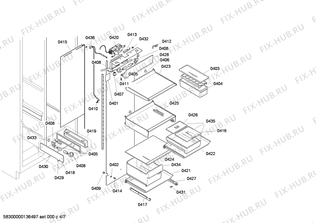 Схема №1 RX496210 с изображением Кнопка для холодильника Bosch 00600921