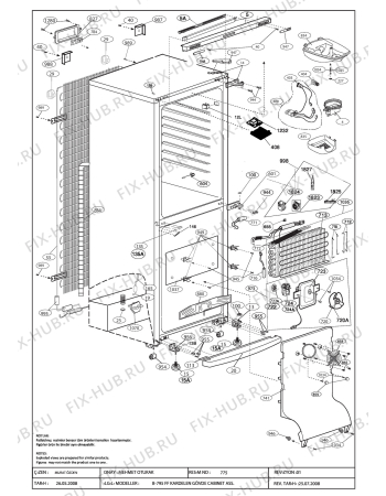 Взрыв-схема холодильника Beko BEKO CHE 40000 D (7230448713) - CABINET ASSY. (B-795)