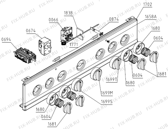 Взрыв-схема плиты (духовки) Gorenje K6240XC (728460, FM6A3C-CPGDE) - Схема узла 04