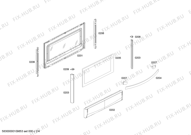 Схема №1 FSK14K30ED QUANTUM II с изображением Декоративная рамка для духового шкафа Bosch 00441335