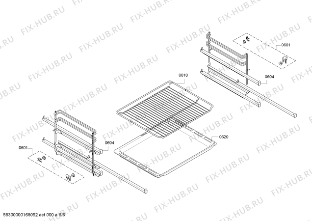 Взрыв-схема плиты (духовки) Bosch HEA23T153 Bosch - Схема узла 06