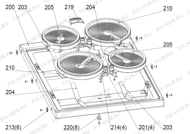 Взрыв-схема вытяжки Gorenje SP 52KVL A42010030 FI   -White FS 50 (900000497, A42010030) - Схема узла 02