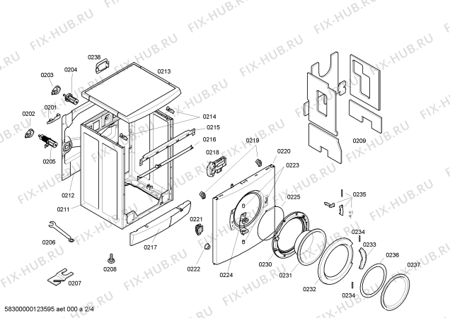 Схема №2 WM14E482FF E14.48 с изображением Панель управления для стиралки Siemens 00669647