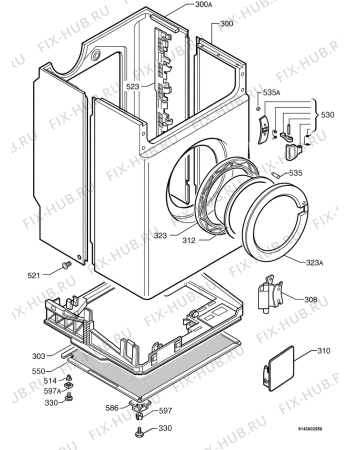 Взрыв-схема стиральной машины Electrolux EW1278F - Схема узла Housing 001