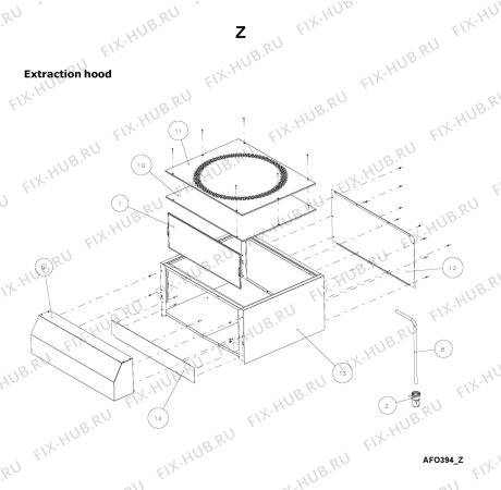 Схема №2 AFO 394 с изображением Крышечка для составляющей Whirlpool 483286012235