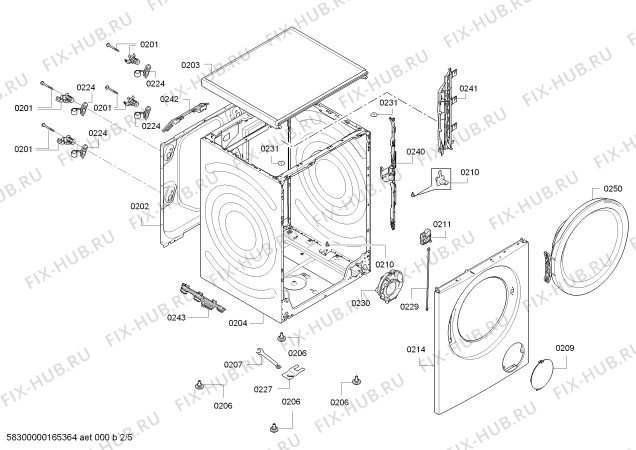 Схема №1 WM16Y740 IQ800 с изображением Ручка для стиральной машины Siemens 00657159