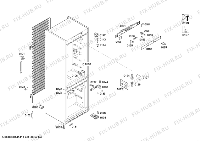 Схема №1 KGN36X74 с изображением Дверь для холодильника Bosch 00248434