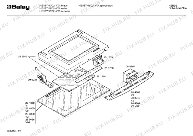 Схема №1 HE1BYN0 с изображением Панель для духового шкафа Bosch 00284851