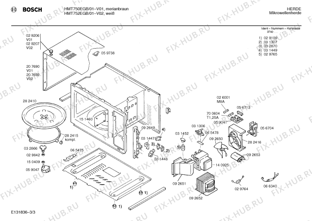 Схема №1 H5452W0 JOKER 625 A с изображением Передняя панель для микроволновки Bosch 00092655