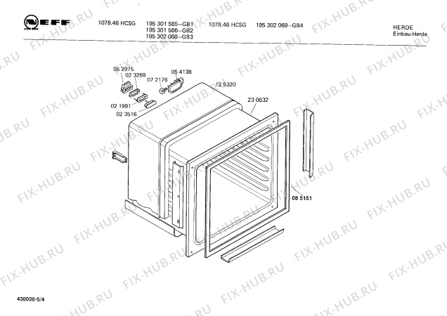 Схема №1 195302069 1078.46HCSG с изображением Переключатель для электропечи Bosch 00025879