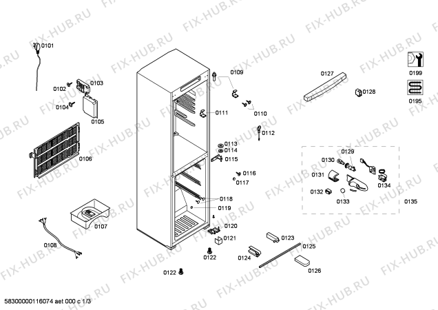 Схема №1 KG19V41TI с изображением Цоколь для холодильника Siemens 00440921