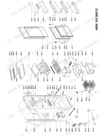 Схема №1 ART 489/7 с изображением Всякое для холодильника Whirlpool 480131100306