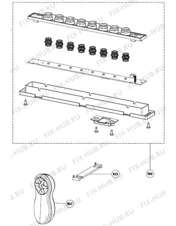 Взрыв-схема вытяжки Asko CD4634G (573408) - Схема узла 02