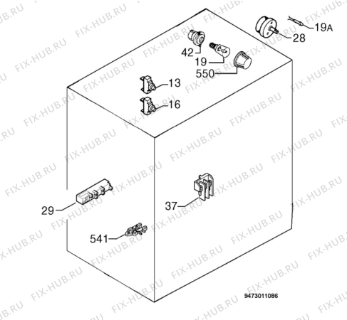 Взрыв-схема плиты (духовки) Privileg 700251_30398 - Схема узла Electrical equipment 268