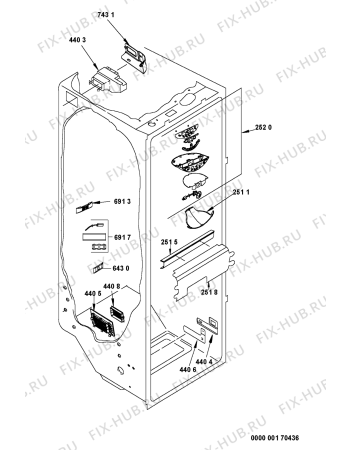 Схема №1 500 962 41 с изображением Декоративная панель для холодильника Whirlpool 481246049663