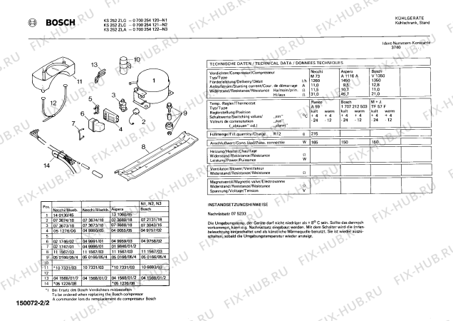 Взрыв-схема холодильника Bosch 0700254122 KS252ZLA - Схема узла 02