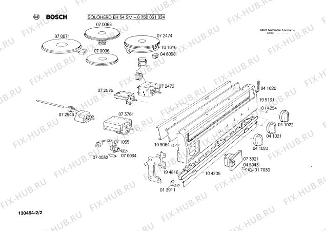 Взрыв-схема плиты (духовки) Bosch 0750031024 EH54SM - Схема узла 02