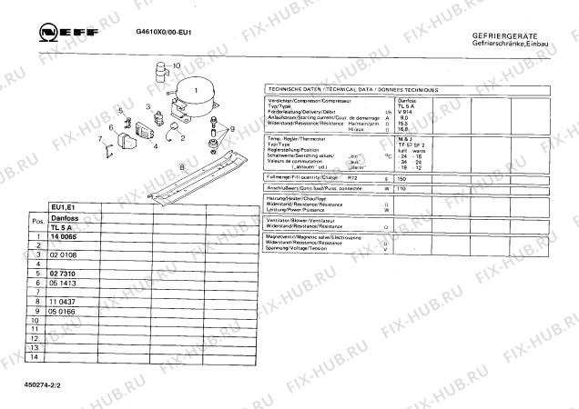 Взрыв-схема холодильника Neff G4610X0 - Схема узла 02