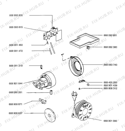 Взрыв-схема пылесоса Aeg V6500.5 - Схема узла Main Body (View 3)