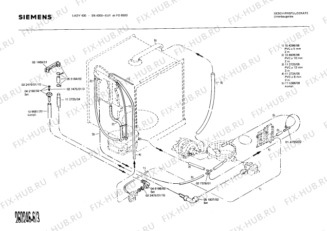 Схема №1 SN4300 с изображением Терморегулятор для посудомойки Siemens 00082460