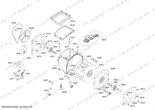Схема №1 WOT24257EE Serie 4 с изображением Панель управления для стиралки Bosch 11009974