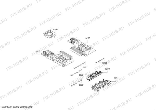 Взрыв-схема плиты (духовки) Constructa CA435252Y CN.4IH.60.MUT.21CZ.X.NoF.X.XX - Схема узла 02