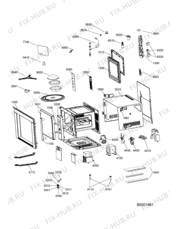 Взрыв-схема микроволновой печи Ikea 402.819.27 - Схема узла