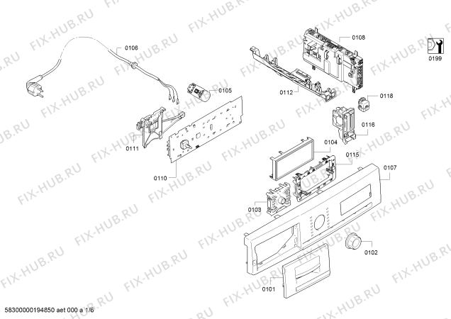 Схема №1 WTW845EURO SelfCleaning Condenser с изображением Кабель для сушилки Bosch 10001271