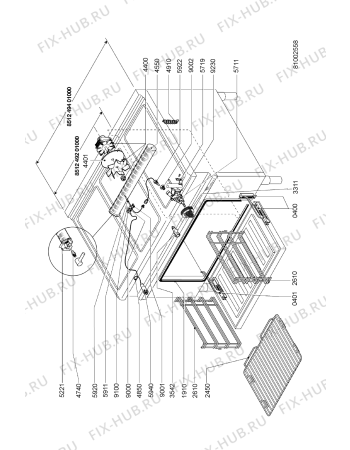 Схема №1 AGB 580/WP с изображением Уплотнение для электропечи Whirlpool 483286000394