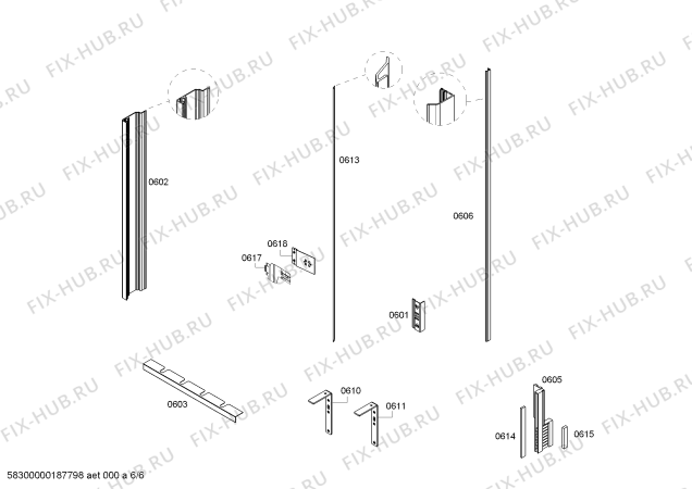 Схема №1 FID18MIIL7 с изображением Дверь для холодильника Bosch 00710602