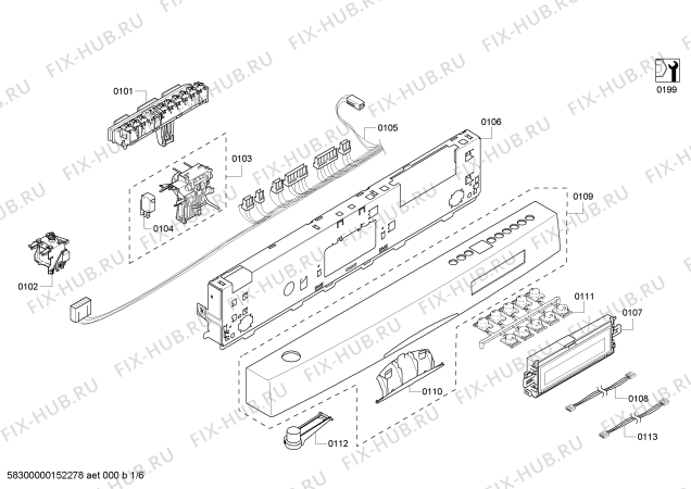 Схема №1 SHE65P02UC с изображением Кабель для посудомоечной машины Bosch 00650902